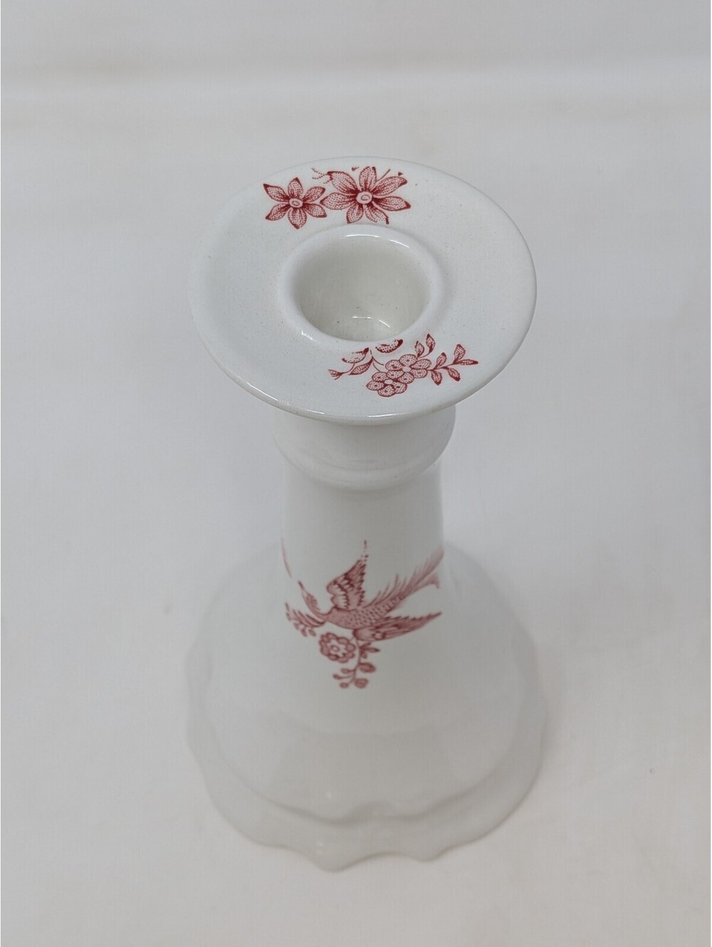 Rare Vintage Burleigh Pink Asiatic Pheasants Candlestick Holders Set of 2 - New